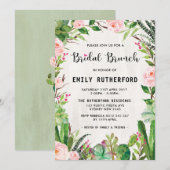 Fiesta Succulent Boho Bridal Brunch Einladung (Vorne/Hinten)