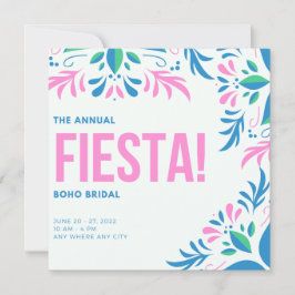 Fiesta Succulent Boho Bridal Brunch Einladung