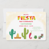 Fiesta Sweet 16 Celebration Einladung (Vorderseite)