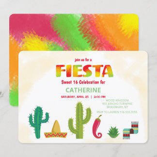 Fiesta Sweet 16 Celebration Einladung