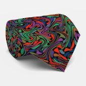 Fiesta Swirl Fraktal Krawatte (Gerollt)
