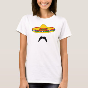 Fiesta-T - Shirt Schnurrbart und Sombrero Cinco