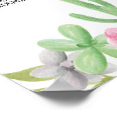 Fiesta Table Plan Hochzeitplakat 8 Sitzkakteen Poster (Ecke)