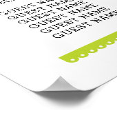 Fiesta Table Plan Hochzeitplakat Poster (Ecke)