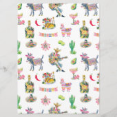 Fiesta Taco Bar Menu | Tequila Party Menu Menükarte (Rückseite)