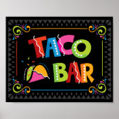 Fiesta TACO BAR Party signieren Poster (Vorne)