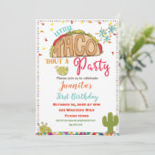 Fiesta Taco Birthday Einladung geschlechtsneutral (Stehend Vorderseite)