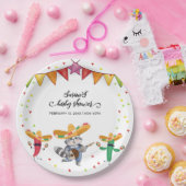 Fiesta Taco 'Bout A Baby Cactus Animal Baby Shower Pappteller (Party)
