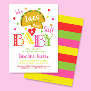 Fiesta Taco Bout a Baby Girl Dusche Einladung