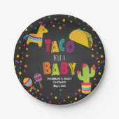 Fiesta Taco Bout a Baby Paper Plate - Anpassbar Pappteller (Vorderseite)