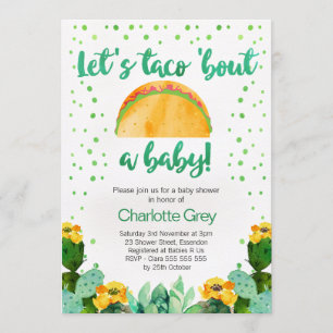 Fiesta Taco 'Bout A Baby Shower Einladung
