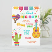 Fiesta taco bout a big boy birthday invitation. einladung (Stehend Vorderseite)