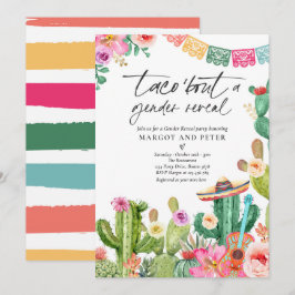 Fiesta Taco 'Bout A Gender Reveal Cactus Party Einladung