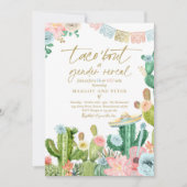 Fiesta Taco 'Bout A Gender Reveal Cactus Party Einladung (Vorderseite)