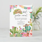 Fiesta Taco 'Bout A Gender Reveal Cactus Party Einladung (Stehend Vorderseite)