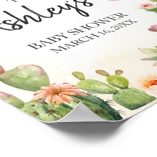 Fiesta Taco 'Bout Baby Dusche Willkommen Poster (Ecke)