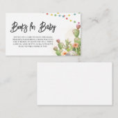 Fiesta Taco 'Bout Baby Shower Books for Baby Begleitkarte (Vorne/Hinten)