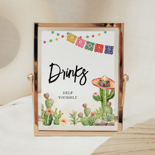Fiesta Taco 'Bout Baby Shower Drinks Poster