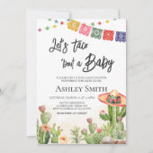 Fiesta Taco 'Bout Baby Shower Einladung (Vorderseite)