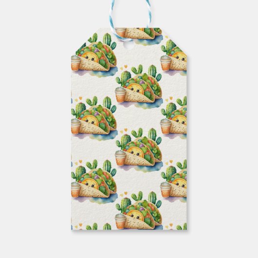 Fiesta Taco 'bout Baby Shower Niedlich Fun Modern Geschenkanhänger (Rückseite)