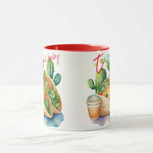 Fiesta Taco 'bout Baby Shower Niedlich Fun Modern Tasse (Zentrum)