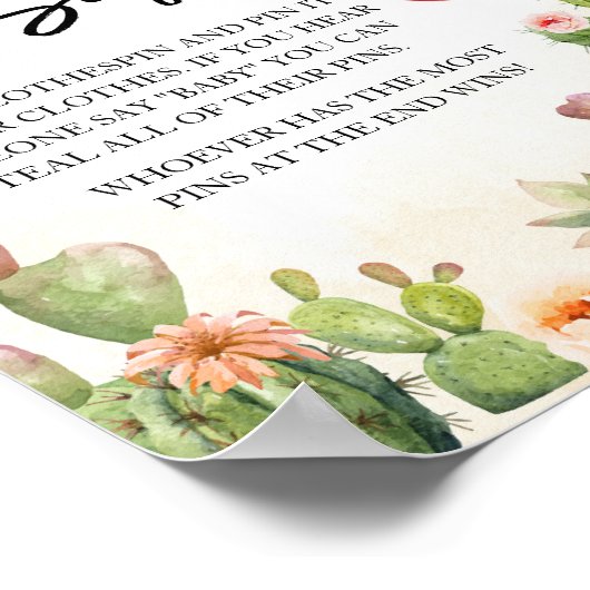 Fiesta Taco 'Bout Baby Shower Say Baby nicht Poster (Ecke)