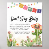 Fiesta Taco 'Bout Baby Shower Say Baby nicht Poster (Vorne)