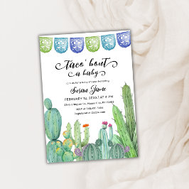 Fiesta Taco 'Bout Cactus Baby Shower Einladung