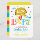 Fiesta Taco Bout eine Baby Boy Dusche Einladung (Vorne/Hinten)