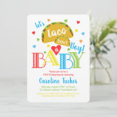 Fiesta Taco Bout eine Baby Boy Dusche Einladung (Stehend Vorderseite)