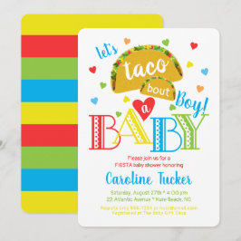 Fiesta Taco Bout eine Baby Boy Dusche Einladung