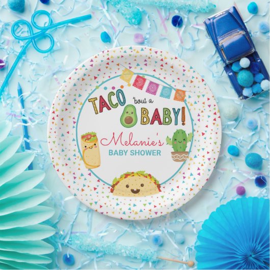 Fiesta Taco Bout eine Babydusche Papierplatte Pappteller (Party)