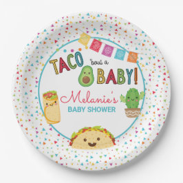 Fiesta Taco Bout eine Babydusche Papierplatte Pappteller