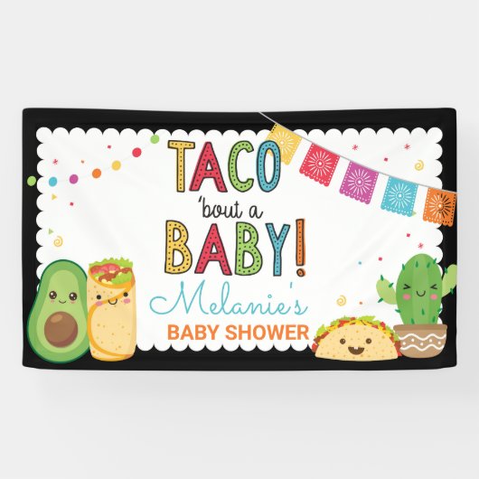 Fiesta Taco Bout' eine mexikanische Baby-Dusche Banner (Horizontal)