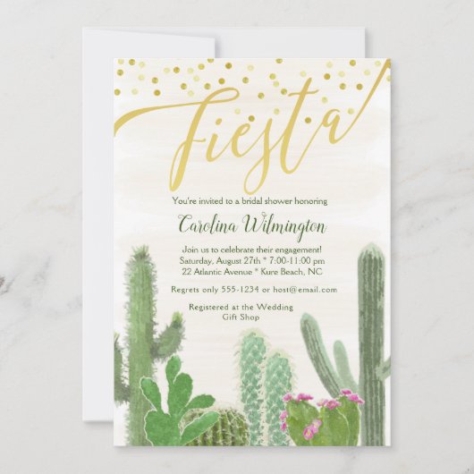 Fiesta Taco Bout Liebe Bridal Dusche Einladung (Vorderseite)