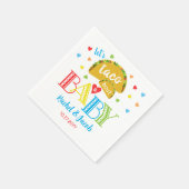 Fiesta Taco Bout Liebe farbenfrohe Babydusche Serviette (Ecke)