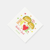 Fiesta Taco Bout Liebe farbenfrohe Engagement Part Serviette (Ecke)