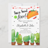 Fiesta Taco Bout Liebe Watercolor Cactus Invitatio Einladung (Vorderseite)