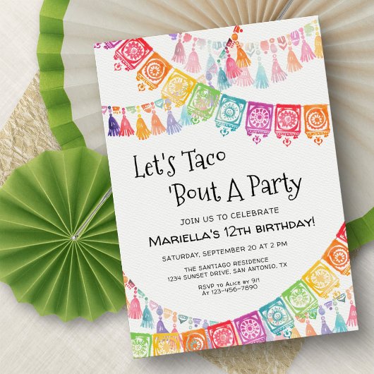 Fiesta Taco Bout Party Birthday Invitation Einladung