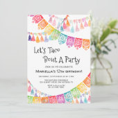 Fiesta Taco Bout Party Birthday Invitation Einladung (Stehend Vorderseite)