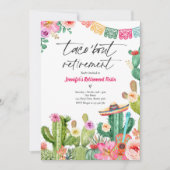 Fiesta Taco 'Bout Retirement Mexican Fiesta Party Einladung (Vorderseite)