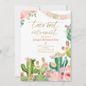 Fiesta Taco 'Bout Retirement Mexican Fiesta Party Einladung (Vorderseite)