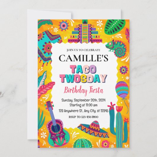 Fiesta Taco Einladung (Vorderseite)