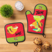 Fiesta Taco Fun Ofenhandschuh & Topflappen-Set (Oben Unten)