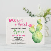 Fiesta taco über die Einladung eines Party zum Geb (Stehend Vorderseite)