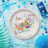 FIESTA Tacos Guacamole Folkart Blume Custom Pappteller (Party)