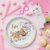 FIESTA Tacos Guacamole Folkart Blume Custom Pappteller (Party)