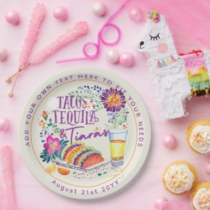 FIESTA Tacos Tequila und Diademe Pappteller
