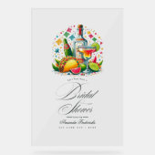 Fiesta Tacos und Tequila Brautparty Willkommen Acrylschild (Vorderseite)