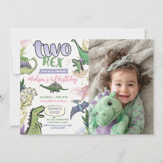 Fiesta temática de Dinosaurio Einladung (Vorderseite)